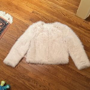 Girls' Faux Fur Jacket - Light Pink